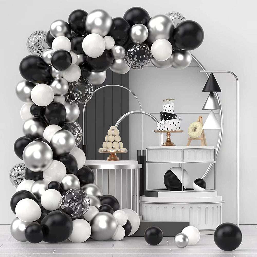 120pcs Silvery Confetti Balloon Arch Set Party Decoration Balloon Set