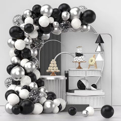 120pcs Silvery Confetti Balloon Arch Set Party Decoration Balloon Set