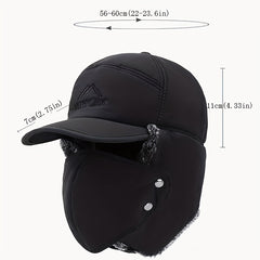 Winter Warm Hat with Mask, Plus Velvet Thickened, Ear Protection