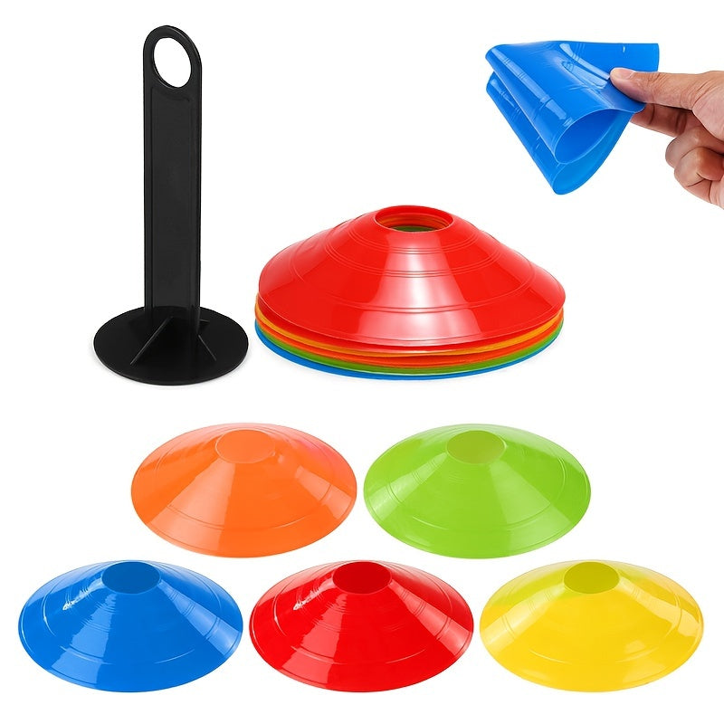10pcs Football Training Marker Soccer Ball Training Disc Marker Cone