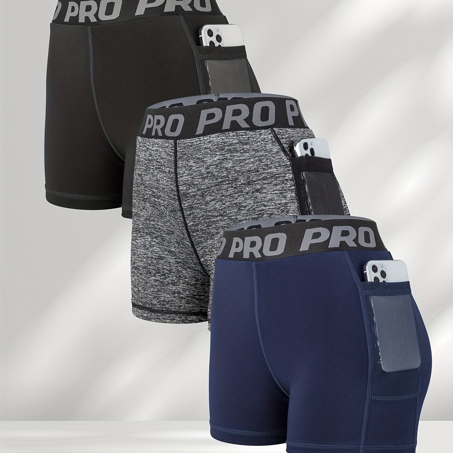 Women's Letter Graphic Running Shorts With Pockets - Comfortable Activewear