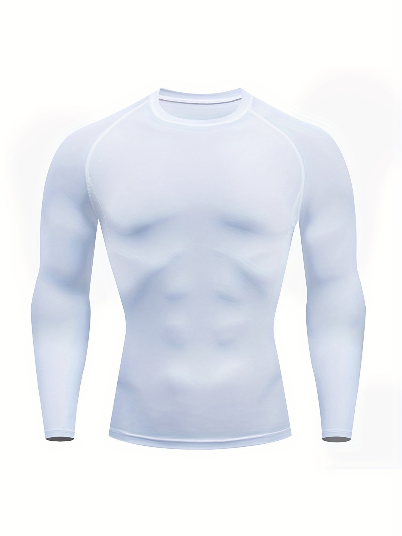 Men's Solid Quick Drying Long Sleeve Compression T-Shirt