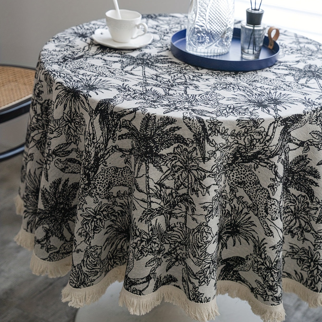 Coconut Tree Tablecloth American Style for Home Decor and Dining