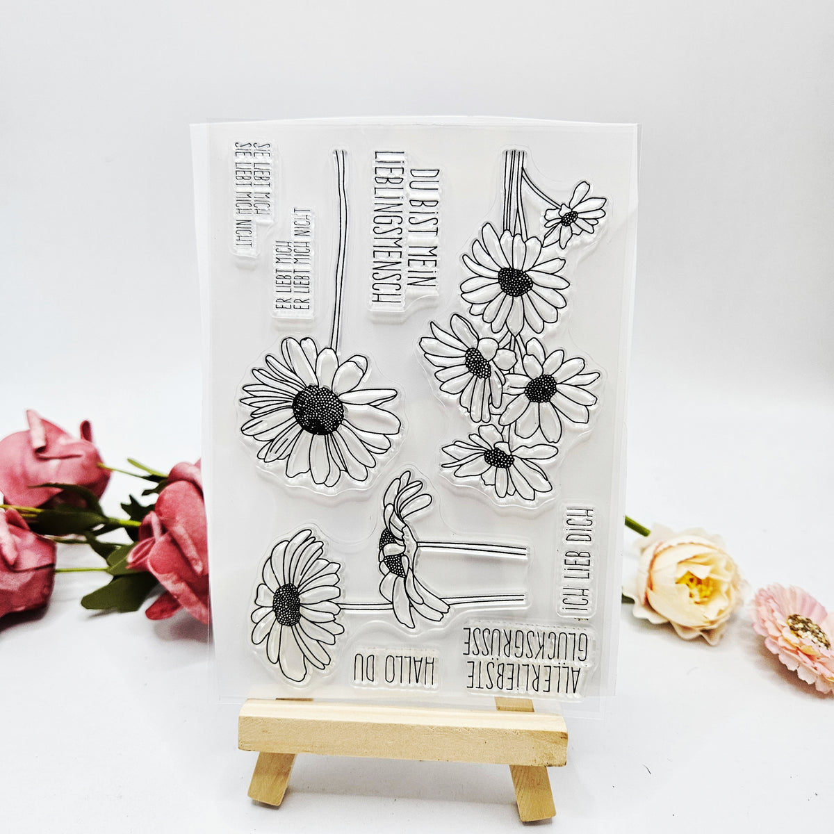 Flower Transparent Stamp for DIY Card Making Gift 1pc