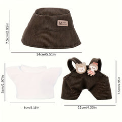 Love Fisherman'S Jacket Strap Dress for 17 Cm Dolls