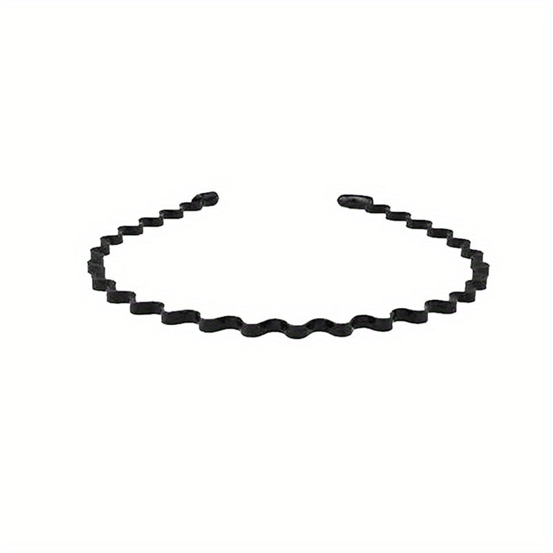 5pcs Elastic Wavy Spring Wave Hair Band Metal Hair Hoop Sport Hair Band