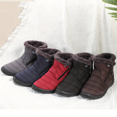 Plush Lined Thermal Snow Boots Keep Warm Flat Toe Snow Shoes