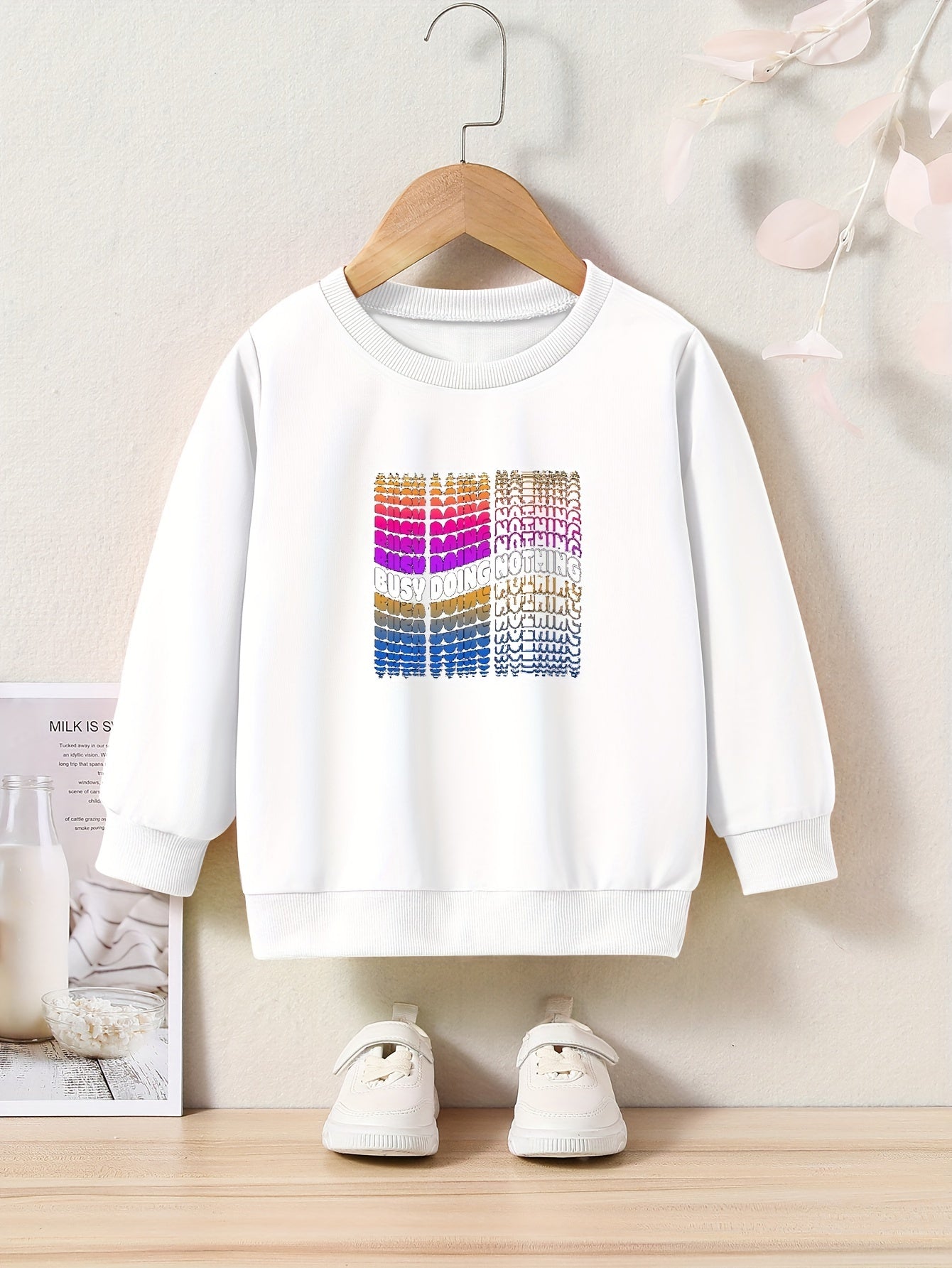 OERYUI BUSY DOING NOTHING Sweatshirt Kids Comfy Pullover Boys Girls