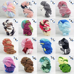 Soft Chunky Chenille Yarn for DIY Knitting, Crocheting - 250g Skein