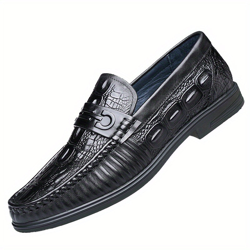 Men's Textured Non-Slip Dress Loafers