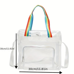 Transparent Toiletry Bag PU Waterproof Storage Tote Bath Swim Travel