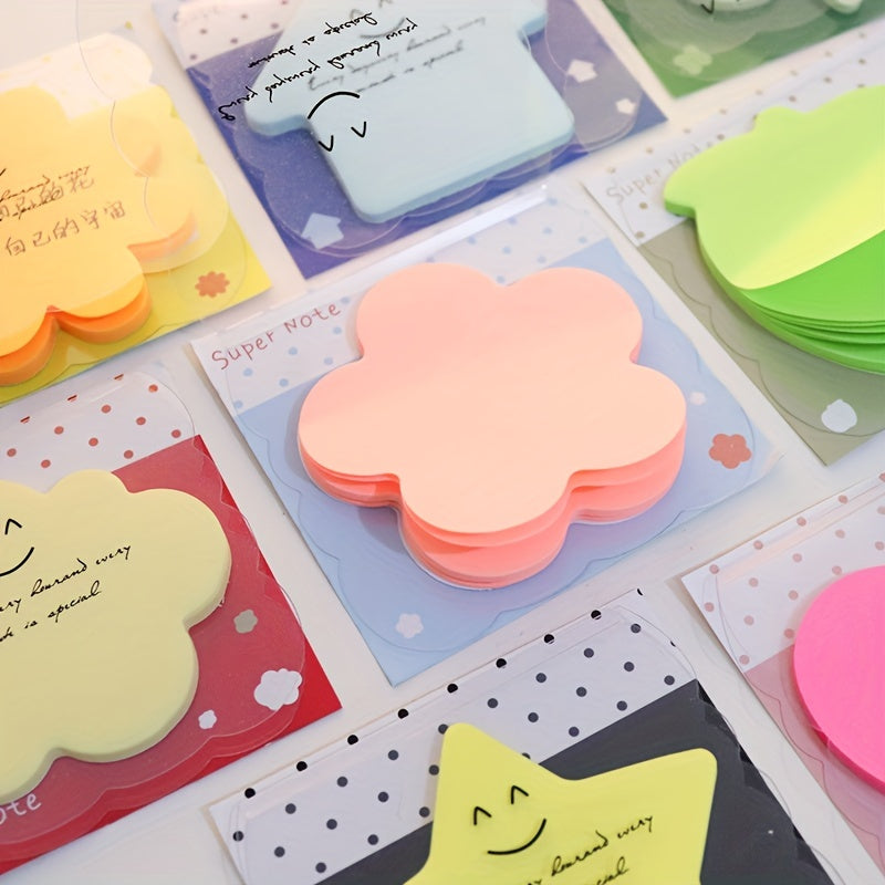 Fluorescent Sticky Notes Cartoon Notice Sticker 30 Sheets 8.5x3.34 Inch