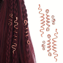 Dreadlock Hair Ring Boho Style Coils Gold Spiral Hair Ring Hair Styling Tool