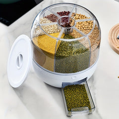 Large Capacity Food Storage Container 360 Rotating Rice Barrels