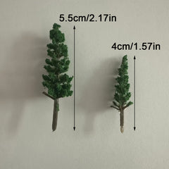 3pcs Realistic Pine Trees for Dollhouses and Sandbox Play