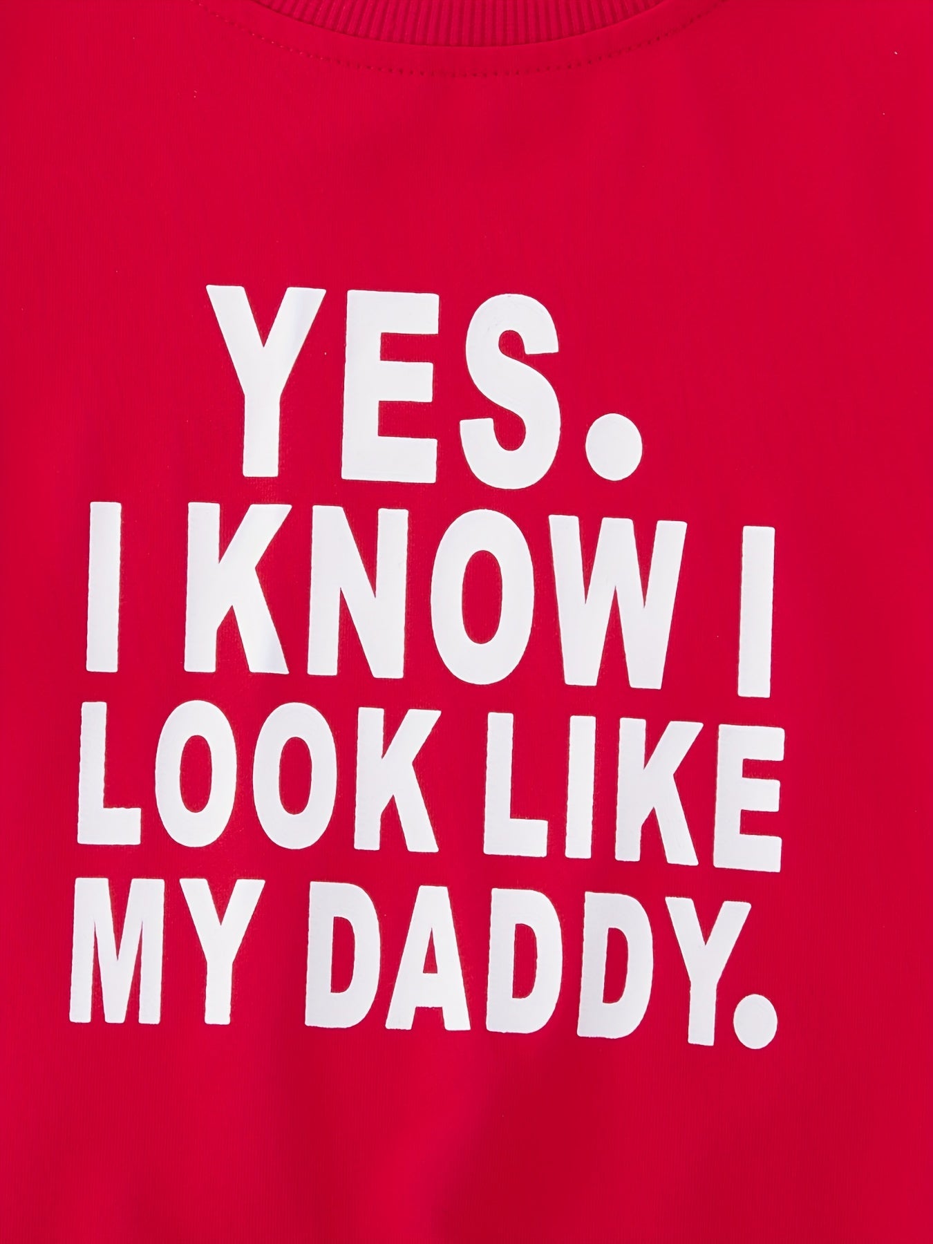 I Like My Daddy Letter Print Boys Sweatshirt