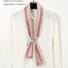 Pre-tie Neck Scarf & Red Small Dot Full Print Neckercheif