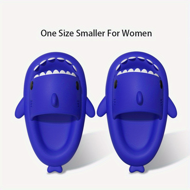QYA Novelty Shark Slippers Cloud Slides Couple Anime Lightweight Non Slip Shoes