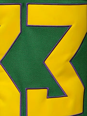Men's Vintage Ice Hockey Jersey Green 33 V neck
