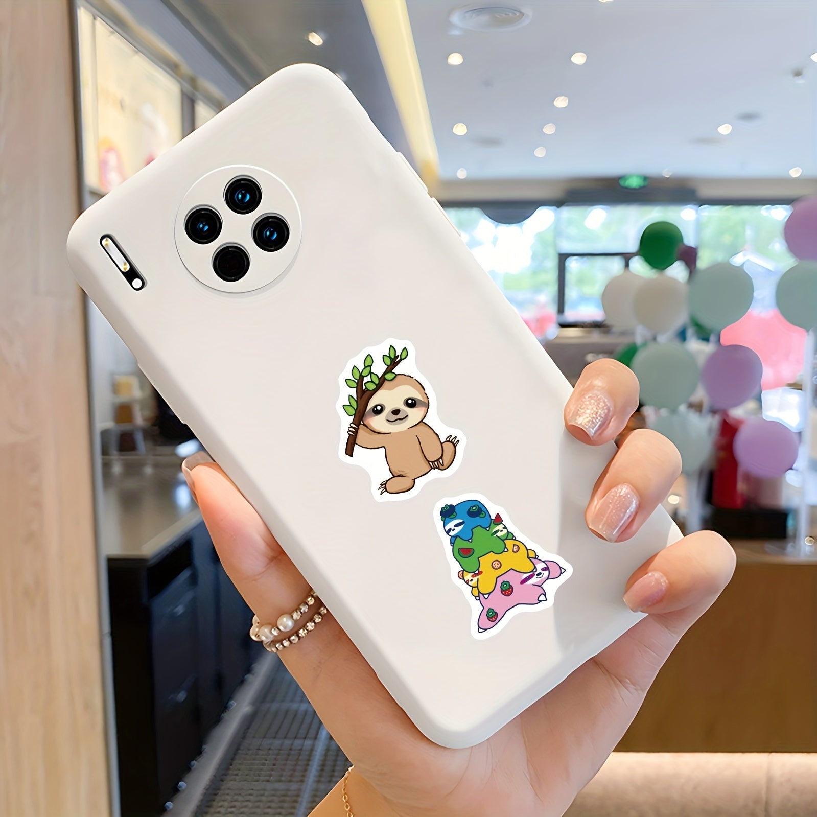 500pcs Sloth Stickers Roll Vinyl Water Bottle Stickers