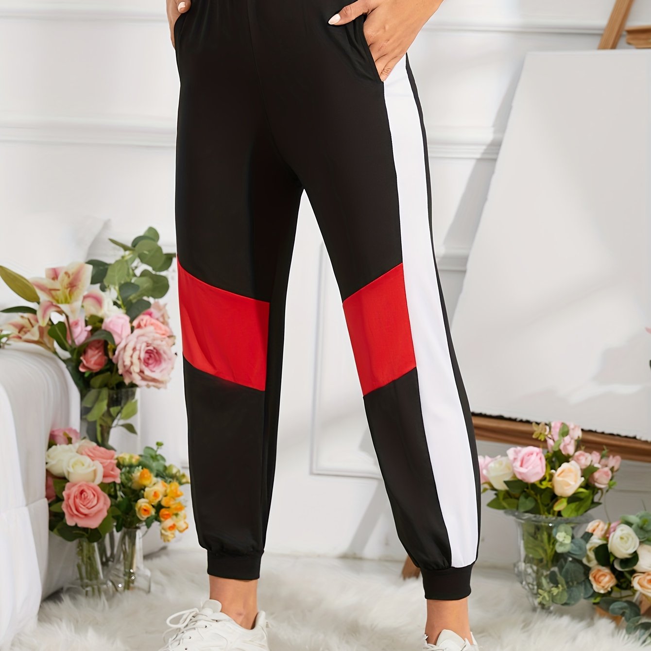 Women's Elastic Waist Casual Sweatpants for Fitness