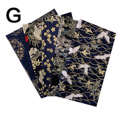 5pcs DIY Cotton Cloth Flower Print Fabric Sewing Supplies