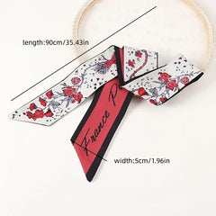 Cherry Pattern Headscarf Silky Scarf Retro Hair Accessories Headband