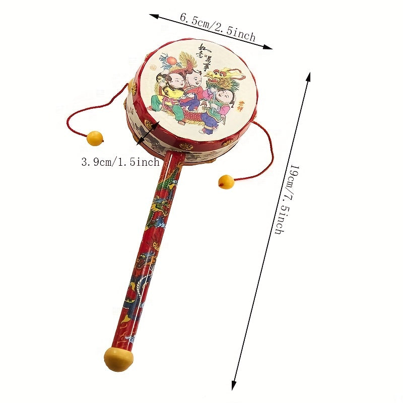 Baby Hand Rattle Drum Safe And Auspicious