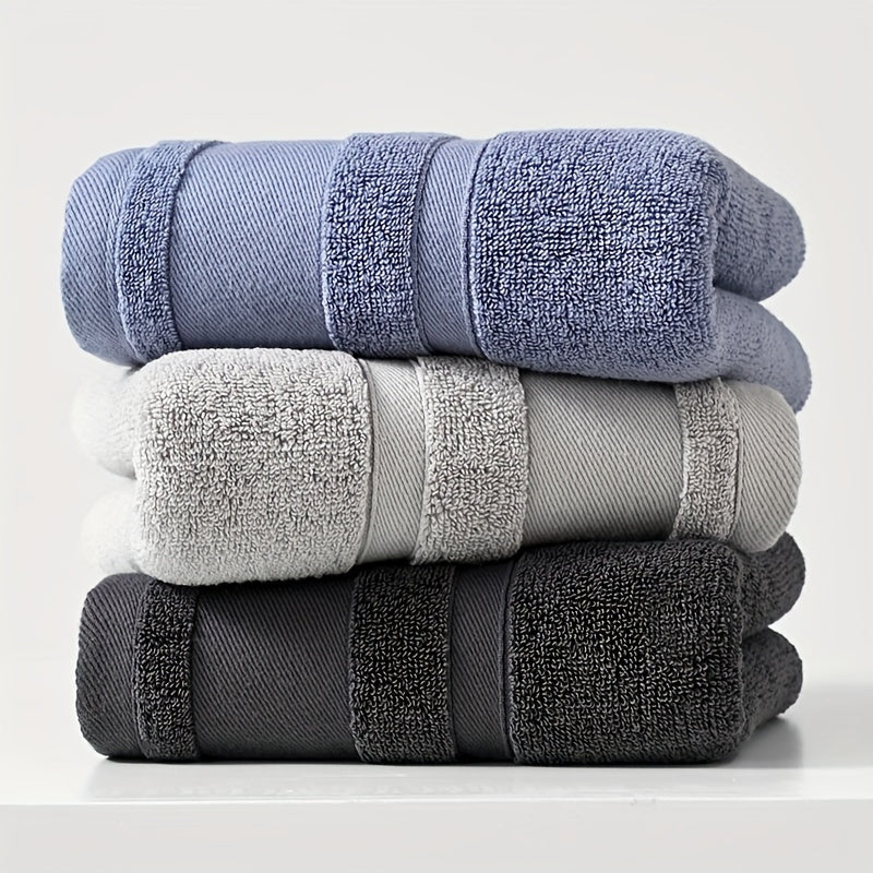 Soft Absorbent Gray Bathroom Towel Set 13x29.5in - Face Hand Body Washing