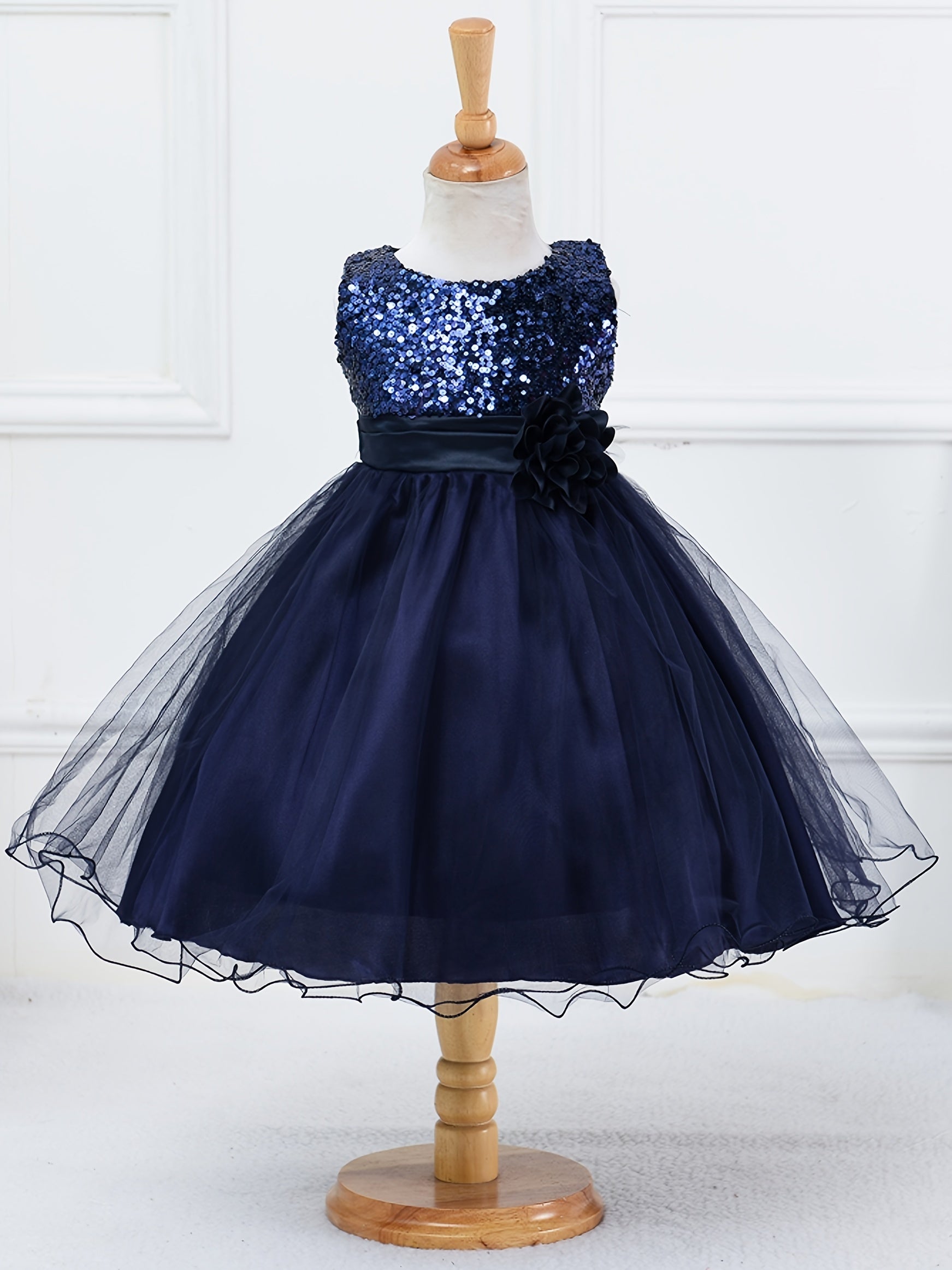 Toddler Girls Sequins Tutu Dress Princess Pageant Wedding