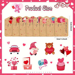 250 Heart Stickers Roll Gift Series Adhesive Sticker Labels