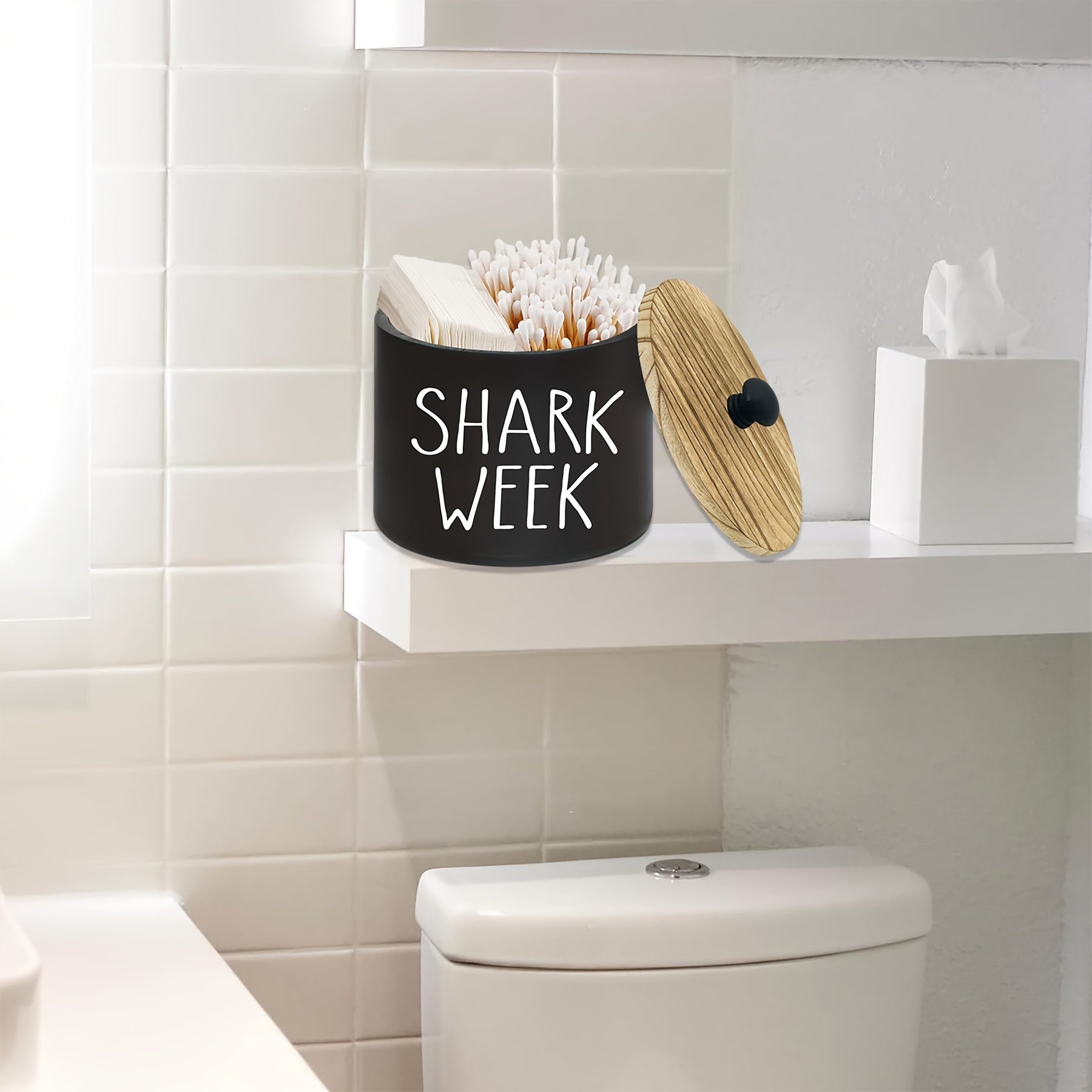 Farmhouse Tampon Holder With Lid
