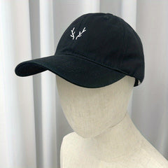 Funny American Flag & Deer Embroidered Cap for Men Women
