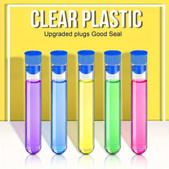 20pcs Clear Plastic Tubes with Lids 16 100mm for Jewelry Seed Beads