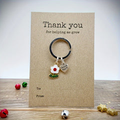 Flower Pendant Keychain Keyring Teacher Gift Travel Gift