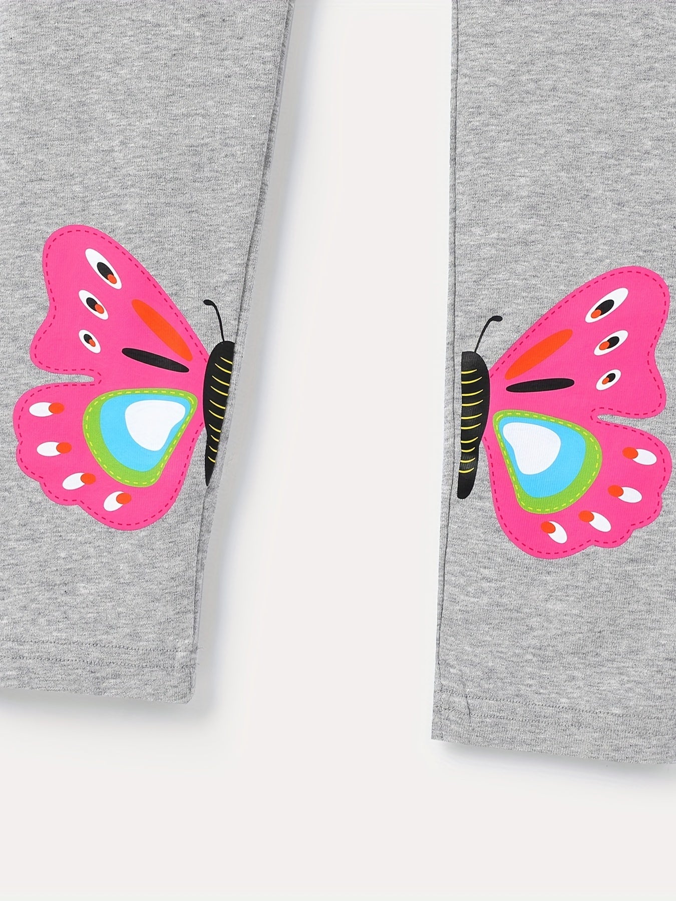 Toddler Girls Butterfly Graphic Leggings Elastic Waist Casual Pants