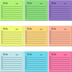 Fluorescent Convenience Stickers Memo Pad - Stickiness Enhancement
