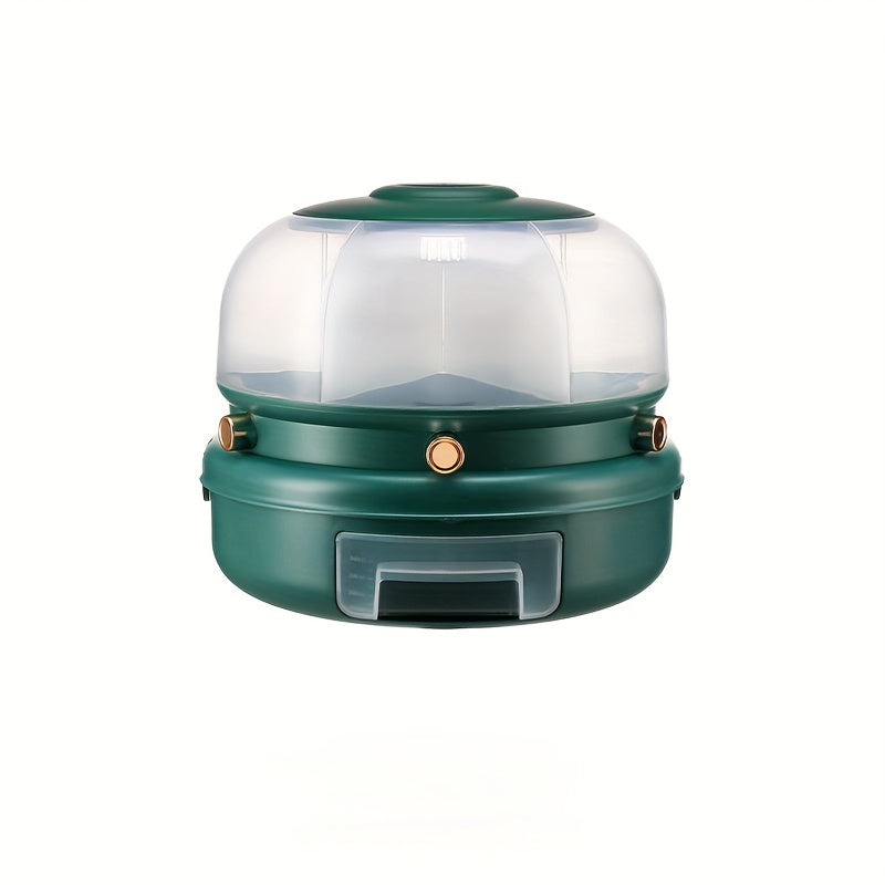 360 Rotating Grain Dispenser Kitchen Beans Container Airtight Grain Box