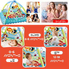 Kids' Play Mat with 5 Detachable Toys for Toddlers Sensory Development