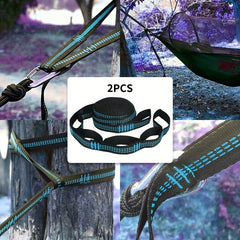 2pcs Hammock Tree Straps Hanging Rope Outdoor Adjustable Strap Bandage