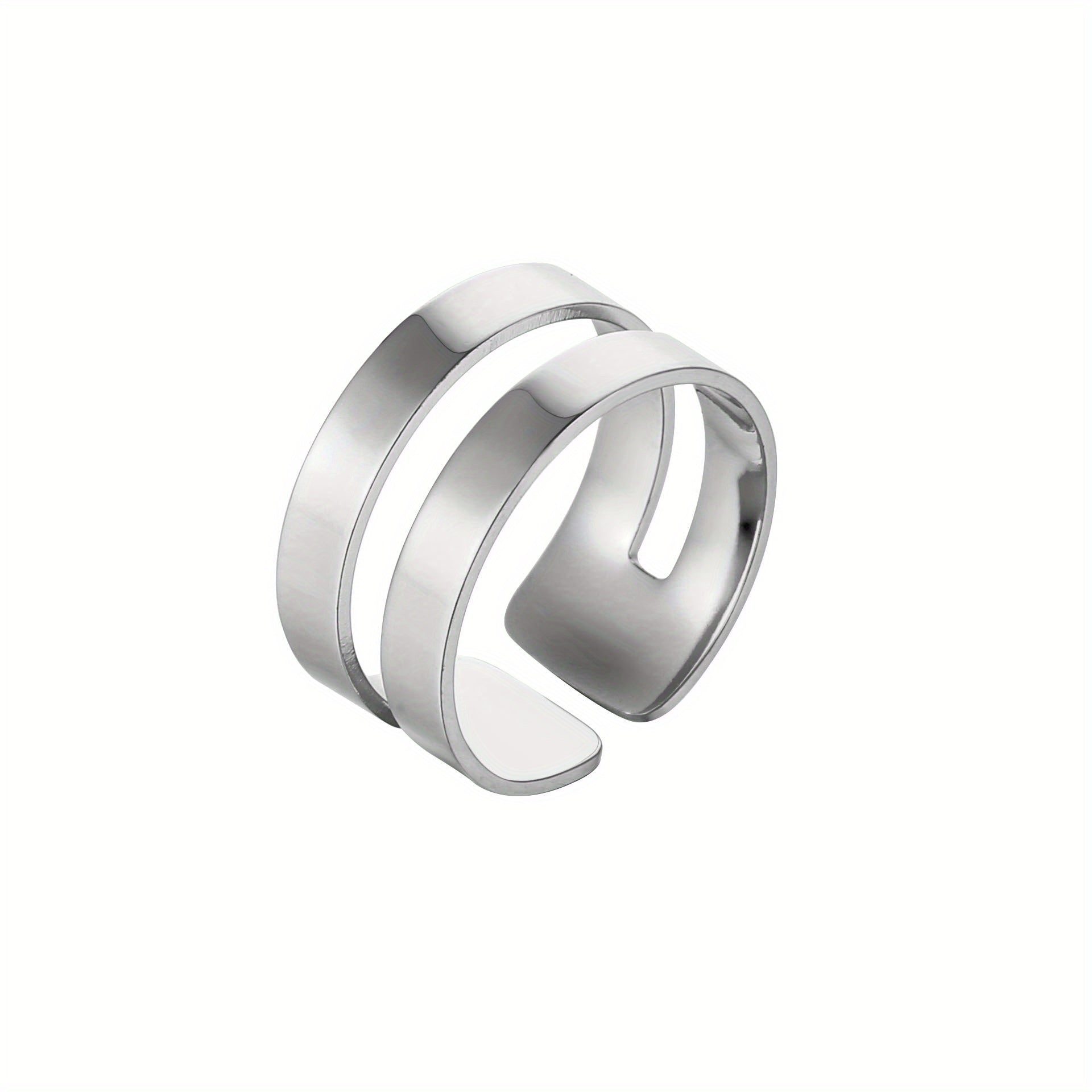 316L Stainless Steel 18k Plated Hallow Ring Customized Jewelry