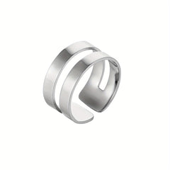 316L Stainless Steel 18k Plated Hallow Ring Customized Jewelry