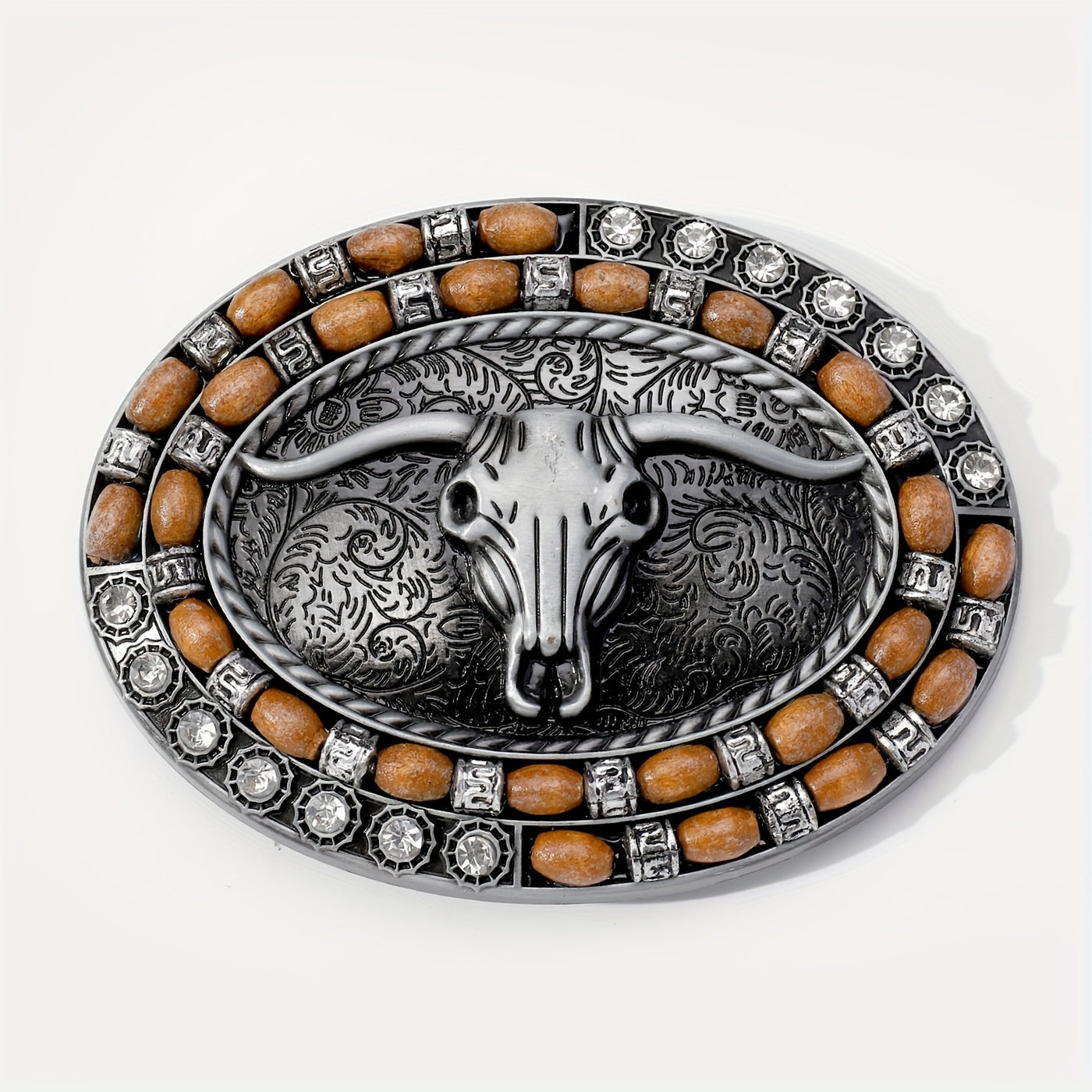 Boho Bull Head Belt Buckle Women Men Western Cowgirl Leather Waistband DIY