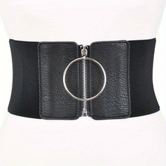 Wide Girdle Elastic Waistband Classic Dress Coat Belt
