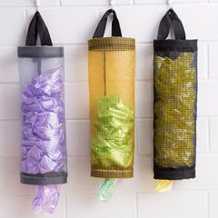 1pc Hanging Plastic Bag Organizer for Kitchen, Bathroom & Office