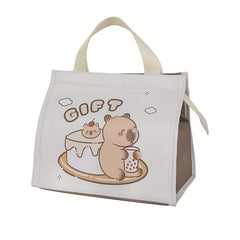 Kapibala Insulated Lunch Bag Bento Tote Aluminum Foil Lining Zipper