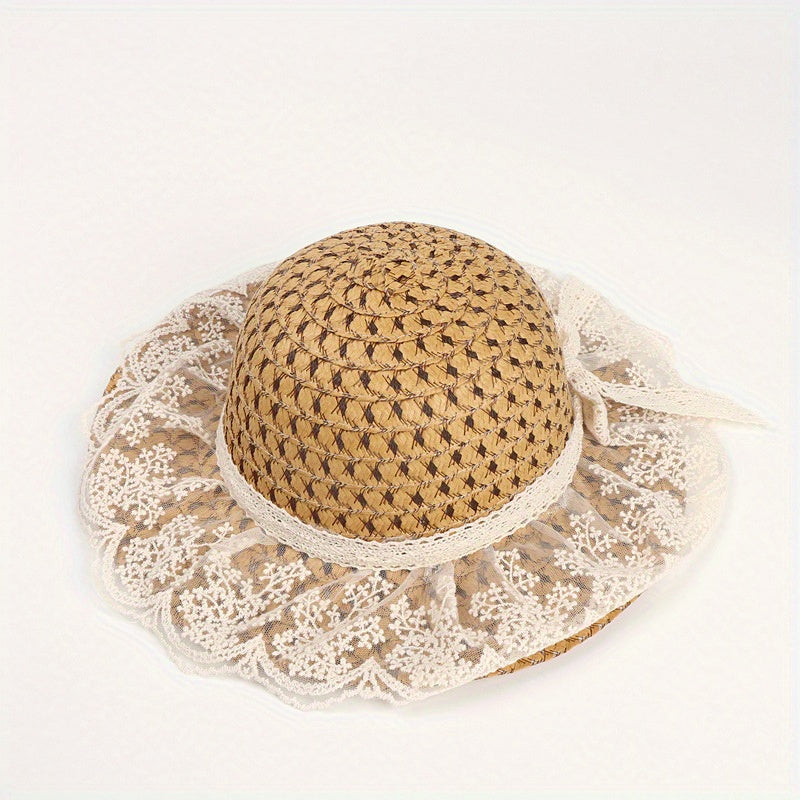 Summer Sun Hat Wide Brim Straw UV Protection