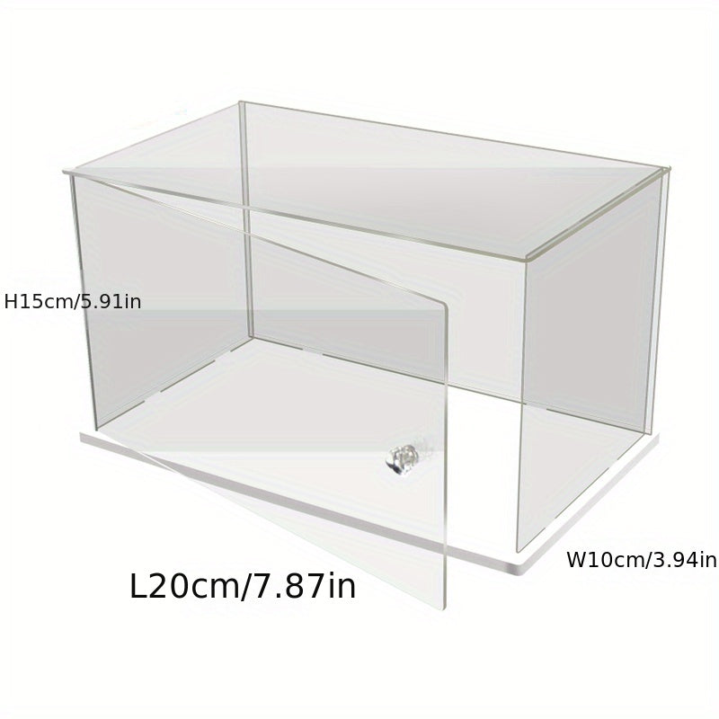 Transparent Display Box With Handle for Building Block Toy Doll Storage
