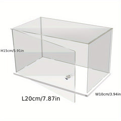 Transparent Display Box With Handle for Building Block Toy Doll Storage