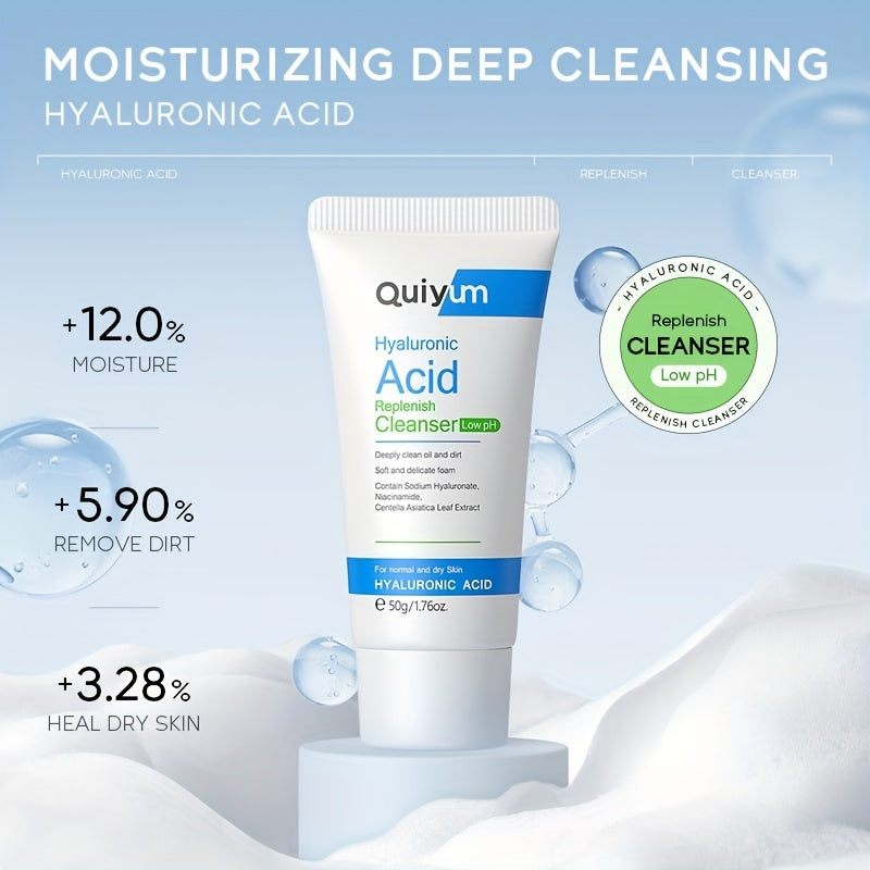 Hyaluronic Acid Cleanser 50g Gentle Face Wash Control Brighten Skin Tone